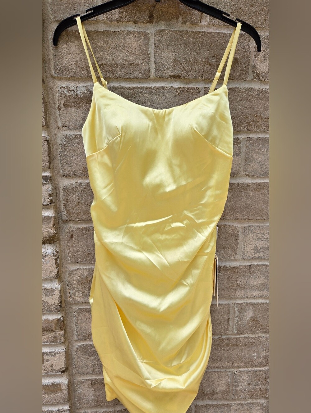 Stacees Satin Scoop Neck Homecomg Dress - Size 2